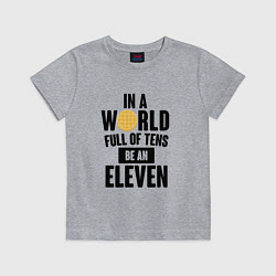 Футболка хлопковая детская Be A Eleven, цвет: меланж