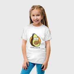 Футболка хлопковая детская Avocadoh, цвет: белый — фото 2