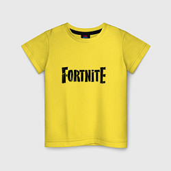 Футболка хлопковая детская Fortnite Logo, цвет: желтый