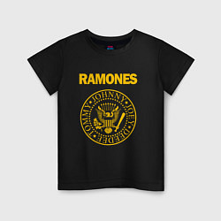 Футболка хлопковая детская Ramones цвета черный — фото 1