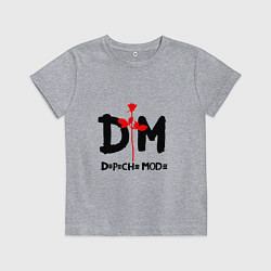 Футболка хлопковая детская Depeche Mode Rose, цвет: меланж