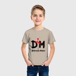 Футболка хлопковая детская Depeche Mode Rose, цвет: миндальный — фото 2