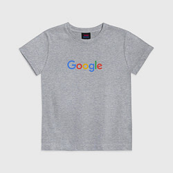 Футболка хлопковая детская Google, цвет: меланж
