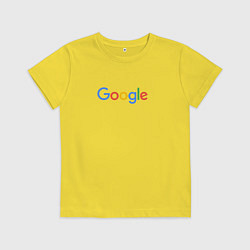 Футболка хлопковая детская Google, цвет: желтый