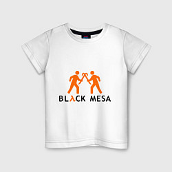 Футболка хлопковая детская Black mesa: Gameplay, цвет: белый