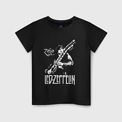 Футболка хлопковая детская Led Zeppelin, цвет: черный