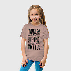 Футболка хлопковая детская Linkin Park: Tried so Hard, цвет: пыльно-розовый — фото 2