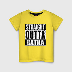Футболка хлопковая детская Straight Outta Gatka, цвет: желтый