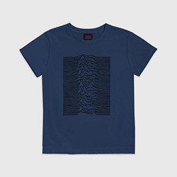 Футболка хлопковая детская Unknown Pleasures, цвет: тёмно-синий
