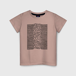 Футболка хлопковая детская Unknown Pleasures, цвет: пыльно-розовый