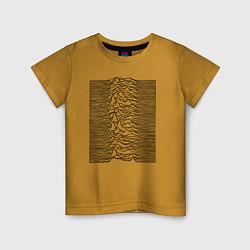 Футболка хлопковая детская Unknown Pleasures, цвет: горчичный