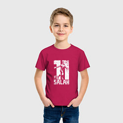 Футболка хлопковая детская Salah 11, цвет: маджента — фото 2