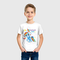 Футболка хлопковая детская Rainbow Dash, цвет: белый — фото 2