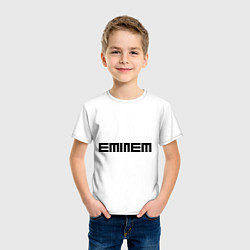 Футболка хлопковая детская Eminem: minimalism, цвет: белый — фото 2