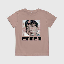 Футболка хлопковая детская Eminem labyrinth, цвет: пыльно-розовый
