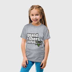 Футболка хлопковая детская GTA Five, цвет: меланж — фото 2