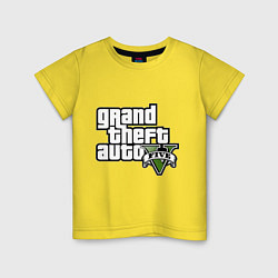 Футболка хлопковая детская GTA Five, цвет: желтый