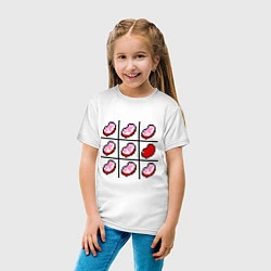 Футболка хлопковая детская Minecraft Hearts, цвет: белый — фото 2