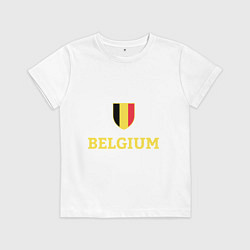 Футболка хлопковая детская Belgium, цвет: белый