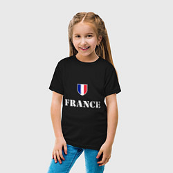 Футболка хлопковая детская France, цвет: черный — фото 2