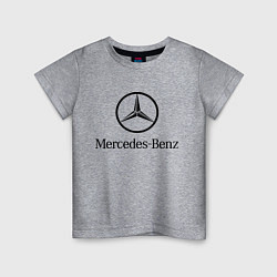 Футболка хлопковая детская Logo Mercedes-Benz, цвет: меланж