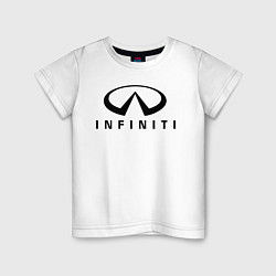 Футболка хлопковая детская Infiniti logo, цвет: белый