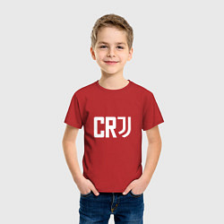Футболка хлопковая детская CR7, цвет: красный — фото 2