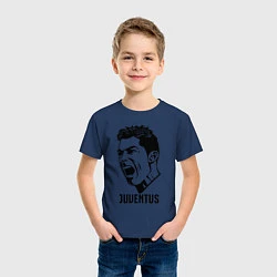 Футболка хлопковая детская Juve Ronaldo, цвет: тёмно-синий — фото 2