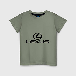 Футболка хлопковая детская Lexus logo, цвет: авокадо