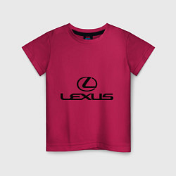 Футболка хлопковая детская Lexus logo, цвет: маджента