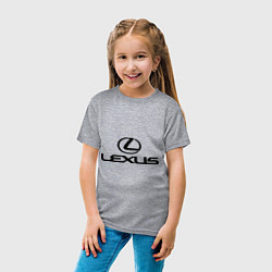 Футболка хлопковая детская Lexus logo, цвет: меланж — фото 2