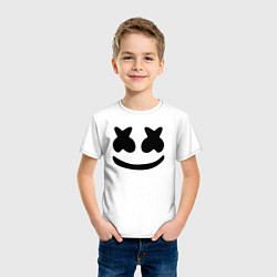 Футболка хлопковая детская Marshmello, цвет: белый — фото 2