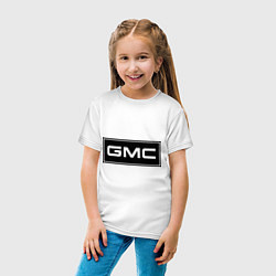 Футболка хлопковая детская GMC logo, цвет: белый — фото 2