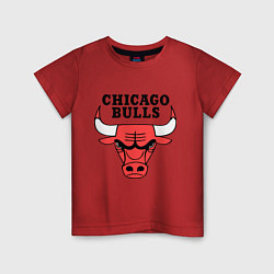 Футболка хлопковая детская Chicago Bulls, цвет: красный