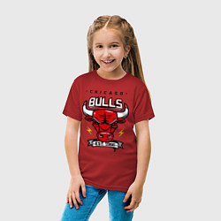 Футболка хлопковая детская Chicago Bulls est. 1966, цвет: красный — фото 2