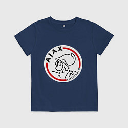 Футболка хлопковая детская Ajax FC, цвет: тёмно-синий