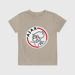 Футболка хлопковая детская Ajax FC, цвет: миндальный