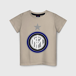Футболка хлопковая детская Inter FC, цвет: миндальный