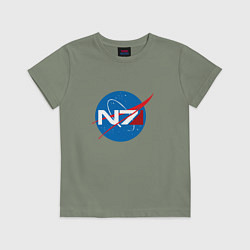 Футболка хлопковая детская NASA N7, цвет: авокадо