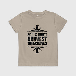 Футболка хлопковая детская Harvest Themselves, цвет: миндальный