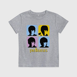 Футболка хлопковая детская The Beatles: pop-art, цвет: меланж