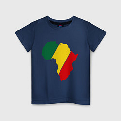Футболка хлопковая детская Мама Африка, цвет: тёмно-синий