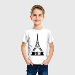 Футболка хлопковая детская Paris, цвет: белый — фото 2