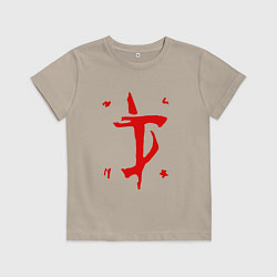 Футболка хлопковая детская MARK OF THE DOOM SLAYER, цвет: миндальный