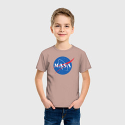 Футболка хлопковая детская NASA: Masa, цвет: пыльно-розовый — фото 2