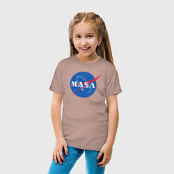 Футболка хлопковая детская NASA: Masa, цвет: пыльно-розовый — фото 2