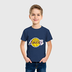 Футболка хлопковая детская LA Lakers, цвет: тёмно-синий — фото 2
