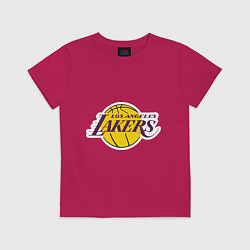 Футболка хлопковая детская LA Lakers, цвет: маджента