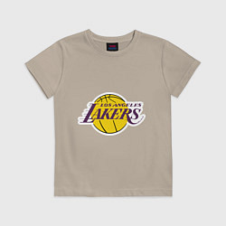 Футболка хлопковая детская LA Lakers, цвет: миндальный