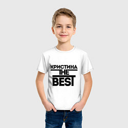 Футболка хлопковая детская Кристина the best, цвет: белый — фото 2